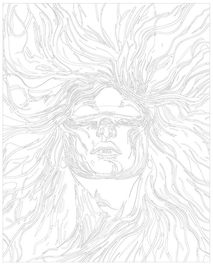 Картина по номерам Яркая девушка в стиле психоделия — картинка 3