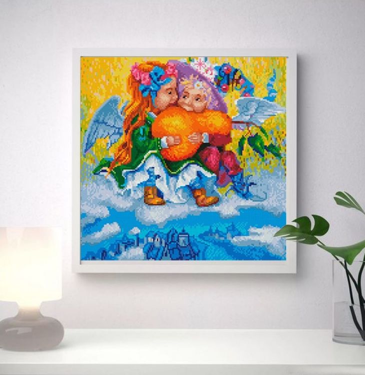 Алмазная вышивка «Ангелы с грушей» — картинка 6
