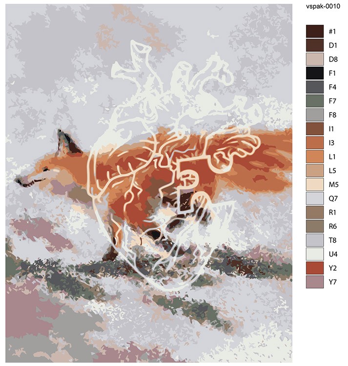 Картина по номерам «Vspak: Арт с лисой 3» — картинка 2