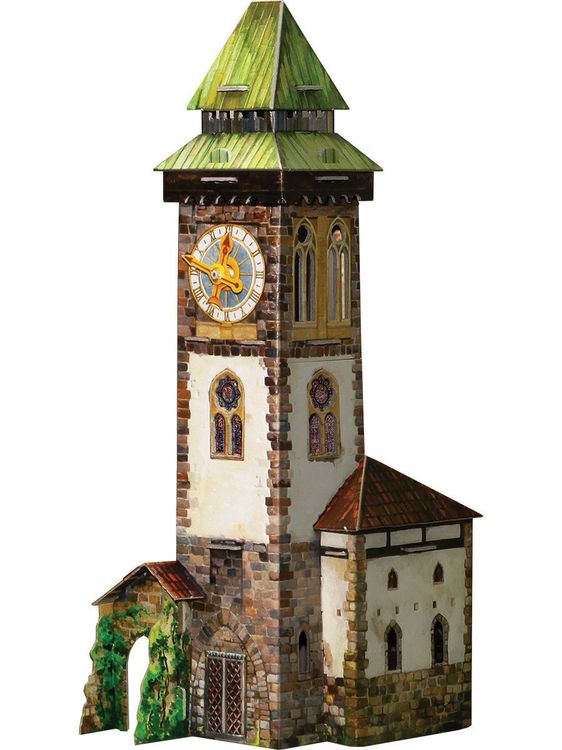 Сборная модель из картона «Башня с часами»