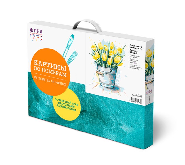 Картина по номерам «Весенние тюльпаны» — картинка 3