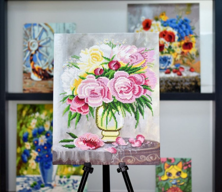 Алмазная вышивка «Роскошь пионов» — картинка 4