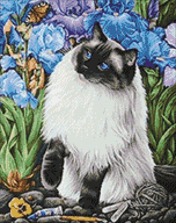 Алмазная вышивка «Среди ирисов» — картинка 2