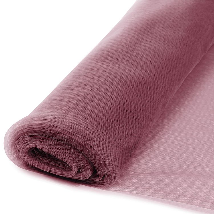 Еврофатин мягкий матовый Hayal Tulle, 5 м, ширина 300 см, 100% полиэстер, цвет: пыльная роза, Hayal — картинка 4