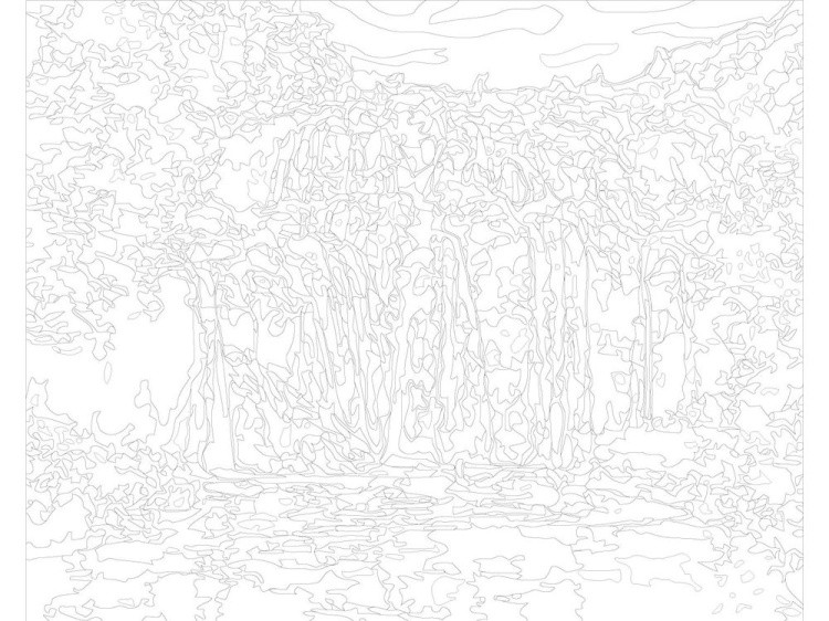 Картина по номерам «Водопад в горах» — картинка 3