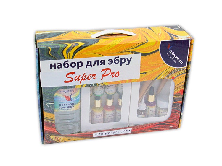 Набор для эбру «Super Pro» 9 цветов, Integra Art