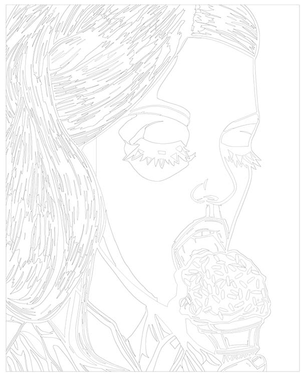 Картина по номерам «Вкусное мороженое» — картинка 3