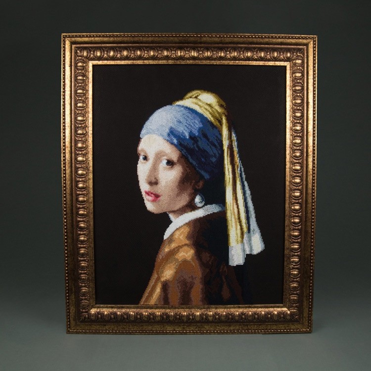 Набор для вышивания «Девушка с жемчужной серьгой» (По мотивам Я. Вермеера) — картинка 2