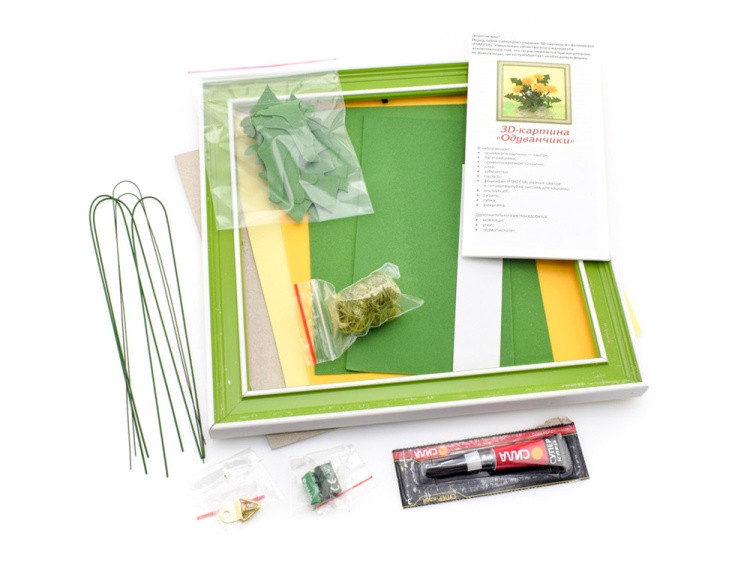 3D-картина из фоамирана «Одуванчики» — картинка 2