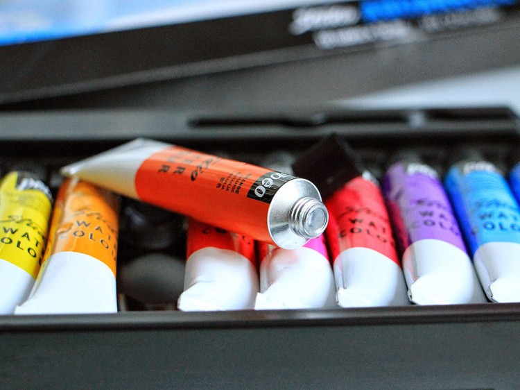 Краски Pebeo акварель 18 цветов набор Studio Aquarelle 12 мл — картинка 3