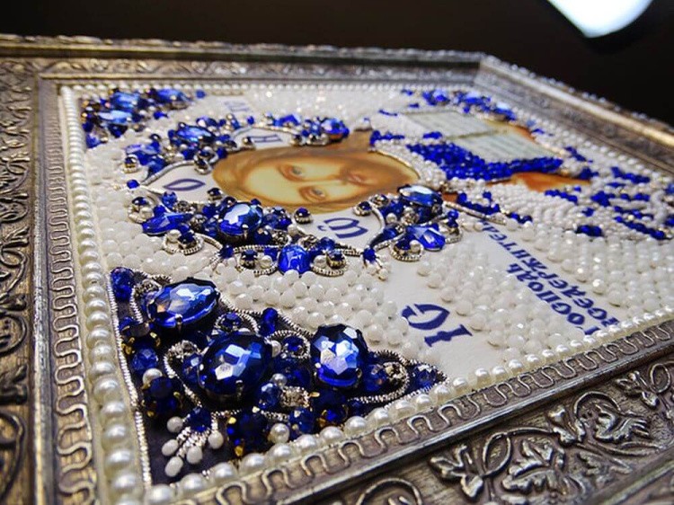 Набор вышивки хрустальными камнями «Вседержитель» (синий) — картинка 5