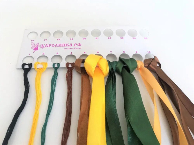 Вышивка лентами «Корзина с подсолнухами» — картинка 5