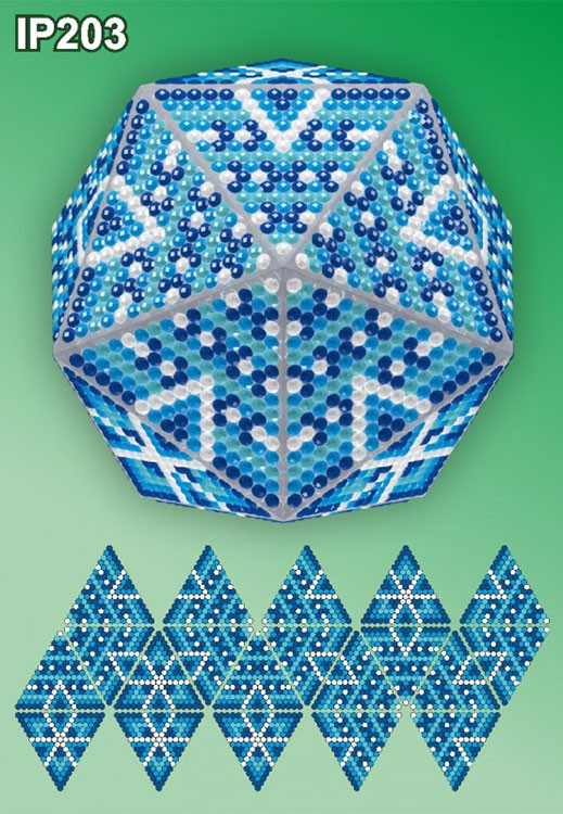 Алмазная вышивка «Новогодний шар Льдинка»