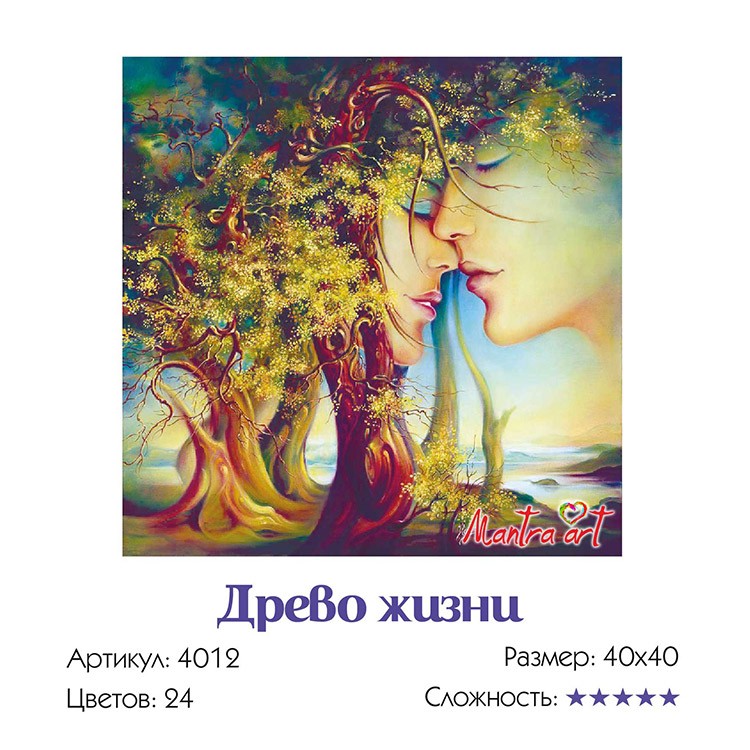 Картина по номерам «Древо жизни» — картинка 3