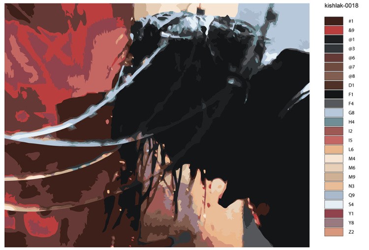 Картина по номерам «Рок и рэп андеграунд музыкант Кишлак 15» — картинка 2