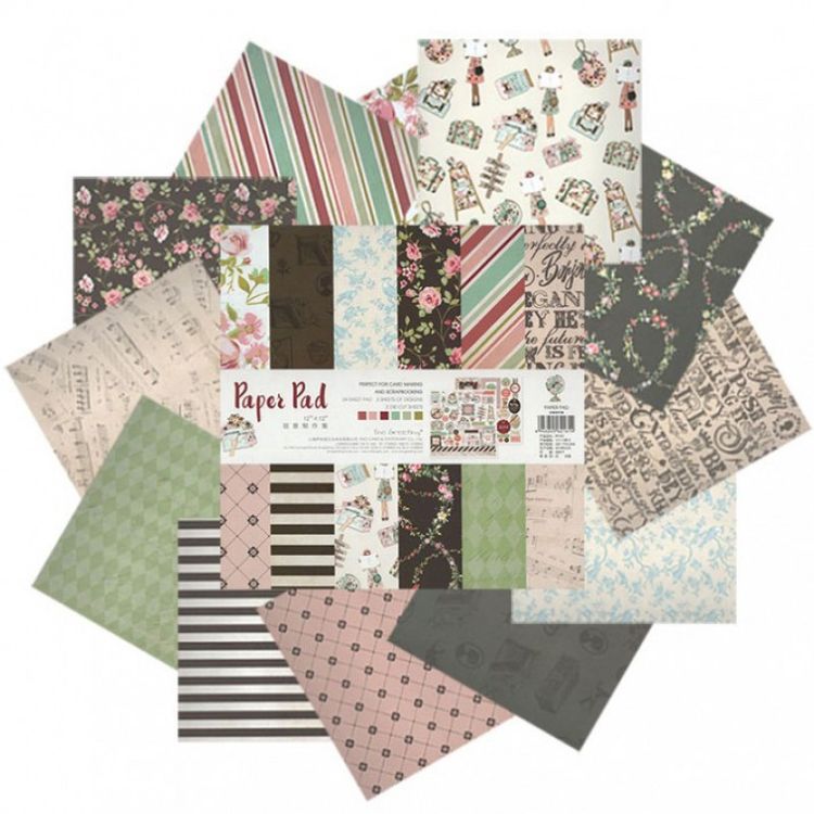 Набор бумаги для скрапбукинга «Ночные фиалки» 30,5x30,5 см — картинка 2