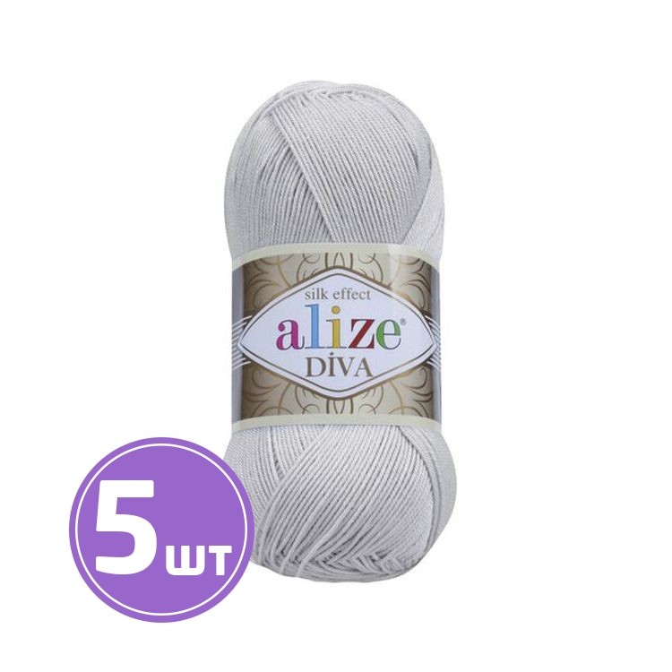 Пряжа ALIZE Diva Silk effekt (168), анг, 5 шт. по 100 г