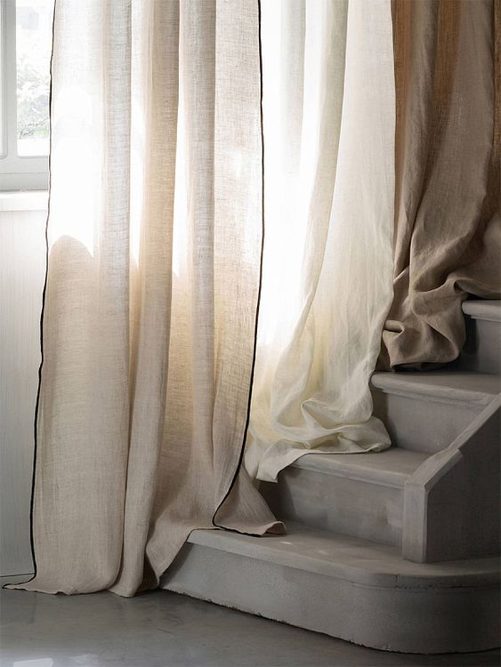 Ткань льняная, 1 м x 150 см, 140 г/м², цвет: бежевый, TBY — картинка 6