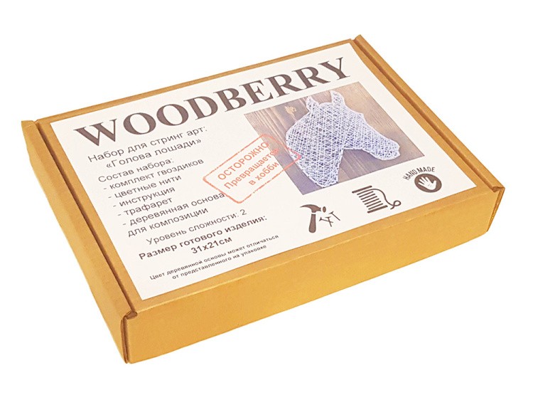 Набор для творчества STRING ART «Голова лошади» — картинка 4