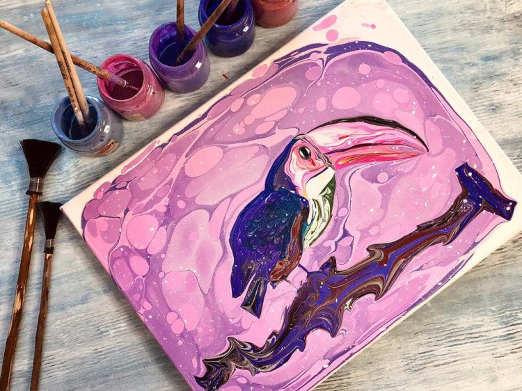 Холст белый для эбру А4 (20х30 см), Amazing Color — картинка 2