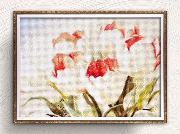 Алмазная вышивка «Розовые тюльпаны» — картинка 2