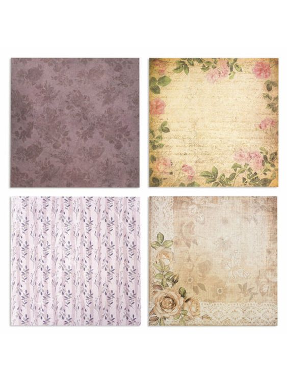 Бумага для скрапбукинга 30х30 см «Винтаж», 12 дизайнов — картинка 4