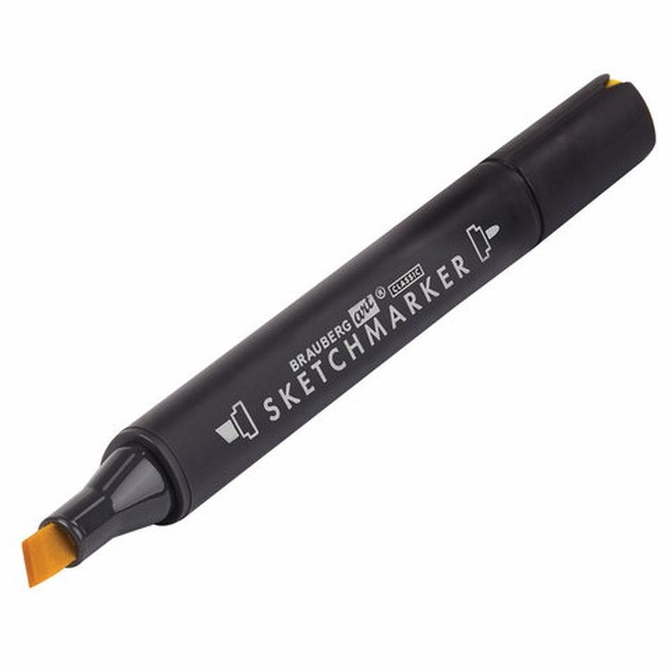 Маркер для скетчинга двусторонний 1 мм - 6 мм BRAUBERG ART CLASSIC, цвет: ярко-жёлтый — картинка 5