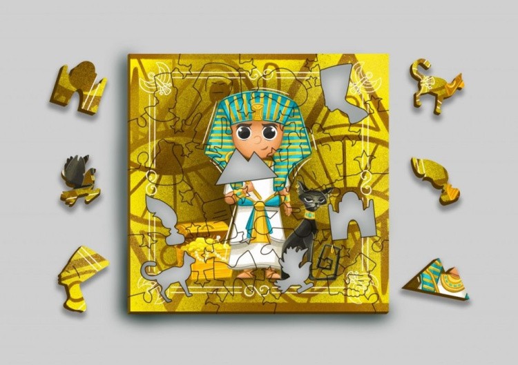 Интерактивные деревянные пазлы Mr.Puzz «Египетский Фараон» — картинка 2