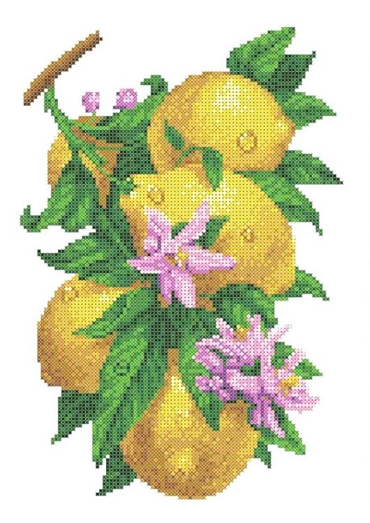 Рисунок на ткани «Лимон»