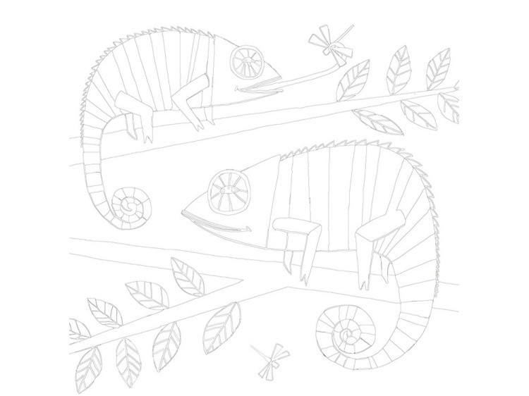 Картина по номерам «Хамелеоны» — картинка 3