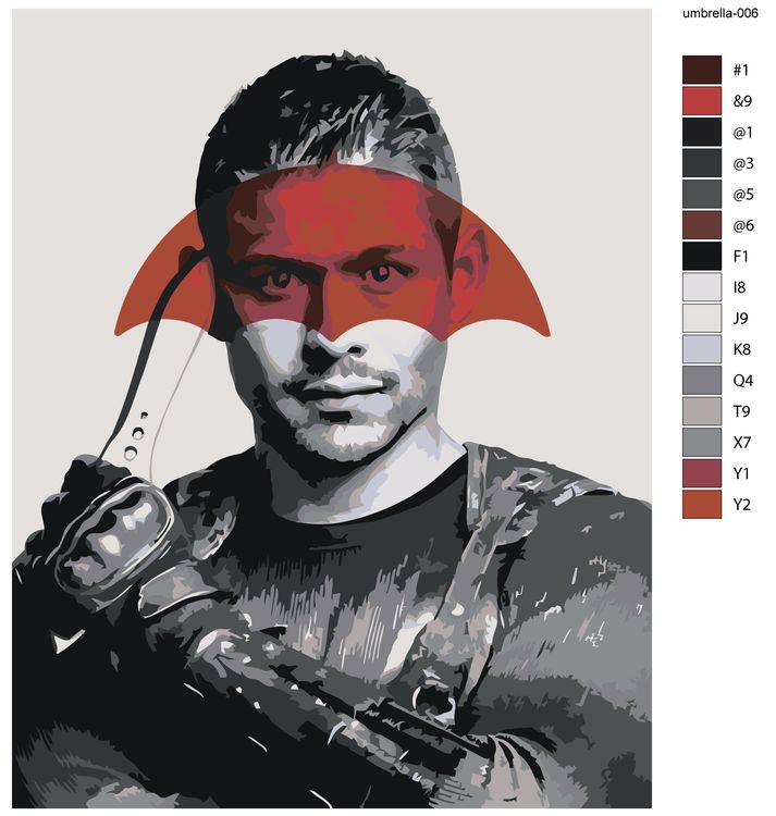 Картина по номерам «Академия Амбрелла: Диего Харгривз - Дэвид Кастанеда» — картинка 2