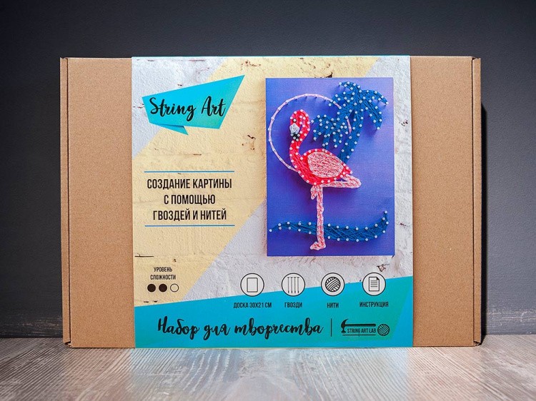 Набор для творчества STRING ART «Фламинго» — картинка 4