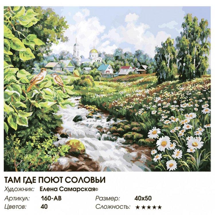 Картина по номерам «Там где поют соловьи» — картинка 2