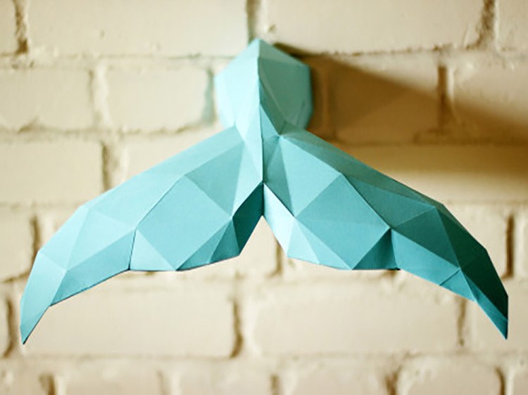 Бумажная модель для склеивания трофей «Хвост Кита» — картинка 3