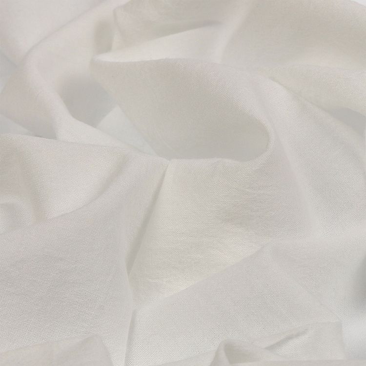 Ткань Хлопок крэш, 1 м х 150 см, 90 г/м², цвет: теплый белый, TBY — картинка 4