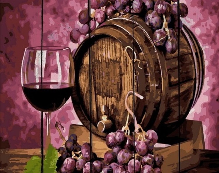 Картина по номерам по дереву RADUGA «Вино»