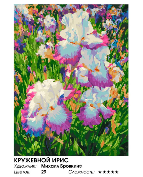 Картина по номерам «Кружевной ирис» — картинка 2