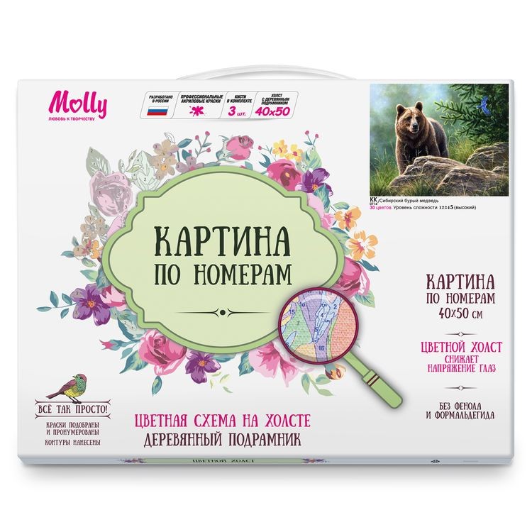 Картина по номерам «Сибирский бурый медведь» — картинка 2