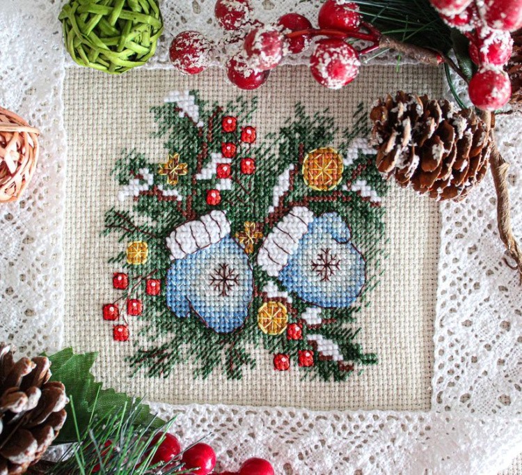 Набор для вышивания «Теплые рукавички» — картинка 3