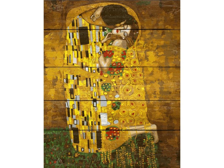 Картина по номерам по дереву Dali «Поцелуй» Густава Климта