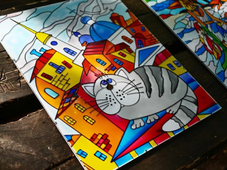 Витраж-раскраска «Прогулка» — картинка 11