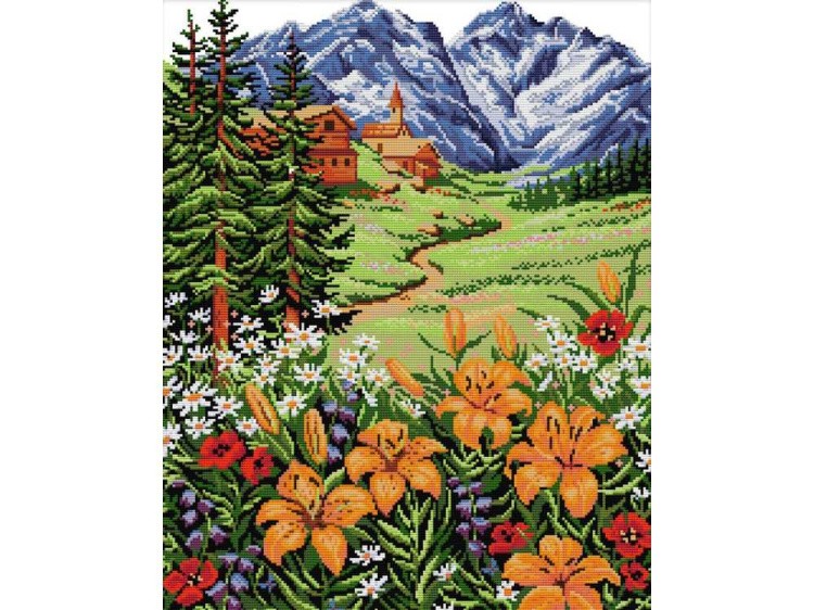 Набор для вышивания «Весна в горах»