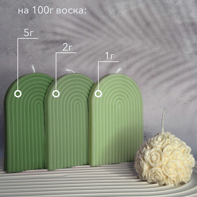 Краситель сухой для свечей/воска, «Зеленый», 10 г — картинка 2