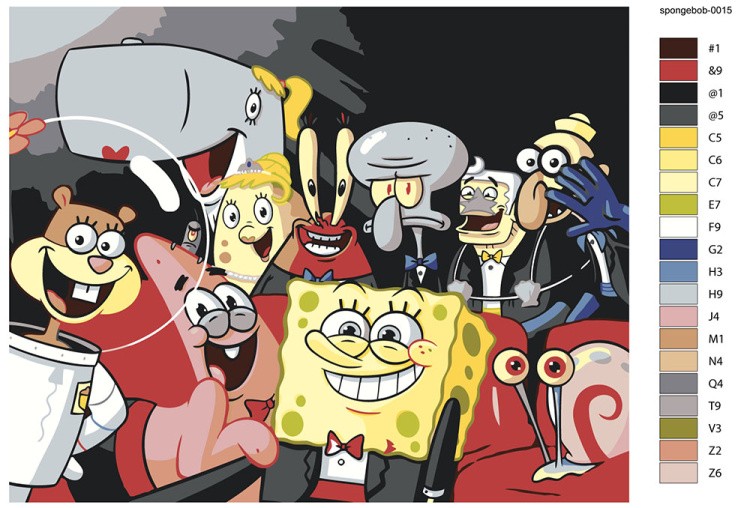 Картина по номерам «Губка Спанч Боб и друзья 2» — картинка 2