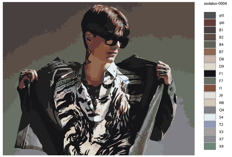 Картина по номерам «Рэпер Soda Luv Сода Лав 3» — картинка 2