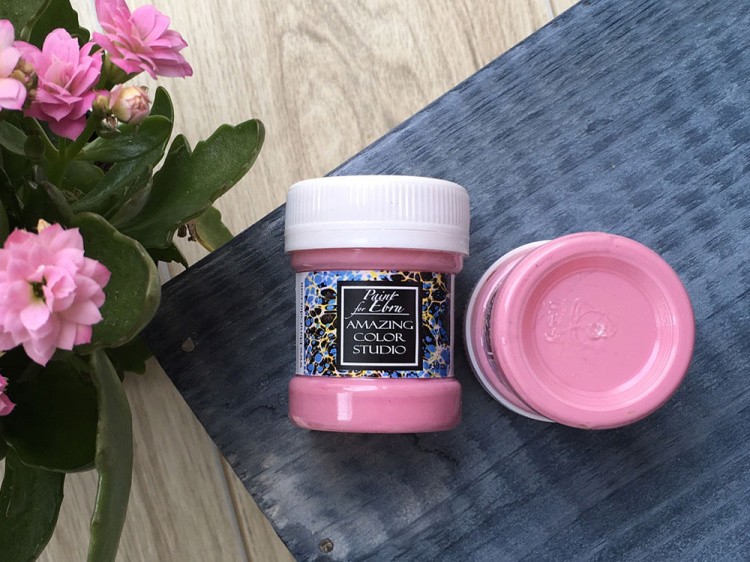 Краска для эбру розовая 30 мл, Amazing Color — картинка 2