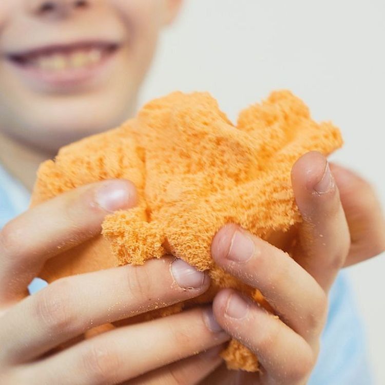 Кинетический пластилин Лепа «Zephyr» оранжевый 0,3 кг (Дой-пак) — картинка 5