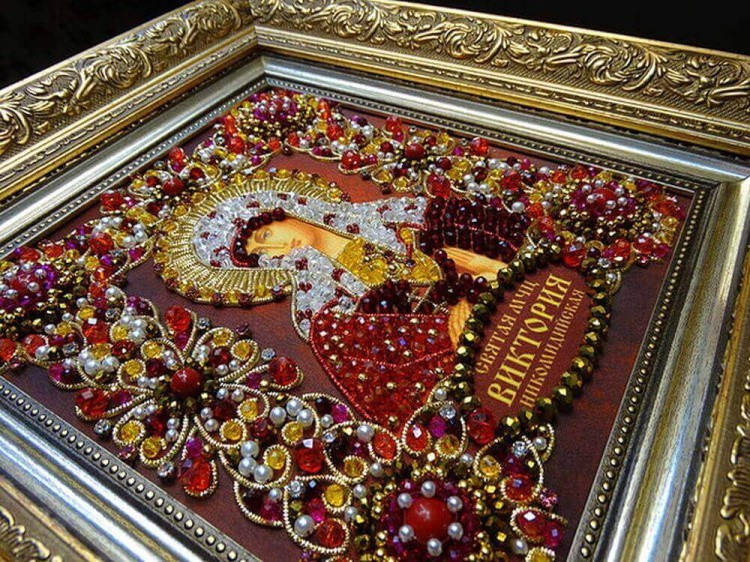 Набор вышивки хрустальными камнями «Святая Виктория» — картинка 9