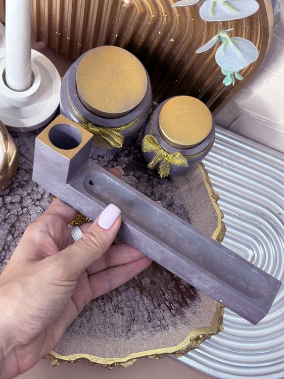 Силиконовый молд - Подставка для благовоний, 20x6 см, 1 шт. — картинка 2