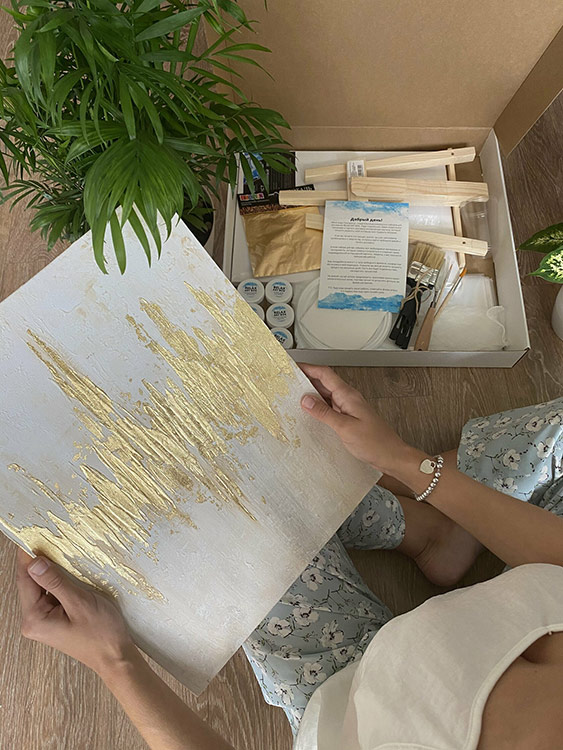 Набор для рисования с поталью и текстурной пастой «Golden mean» — картинка 5